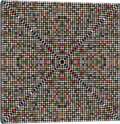 Modern Art- Gumball Drops Canvas Art Print - Polka Dot Patterns