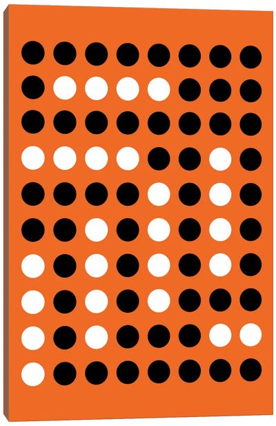 Modern Art - Candy Corn Trail Canvas Art Print - Polka Dot Patterns