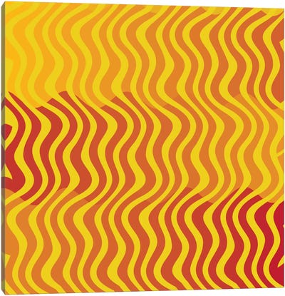 Modern Art- Groovy Yellow Canvas Art Print