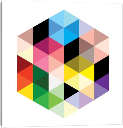 Modern Art- Cuboids lll Canvas Art Print - Geometric Pop