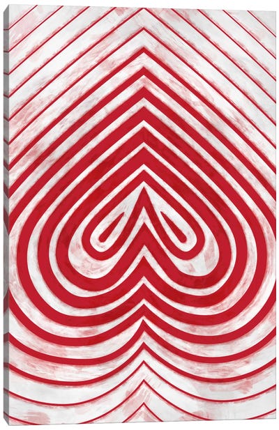 Modern Art - Red Spade Canvas Art Print - Modern Art Collection