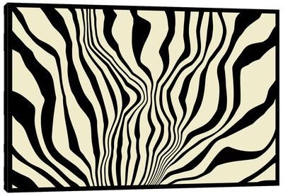 Modern Art - Zebra Print Canvas Art Print - Modern Art Collection