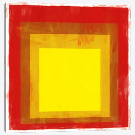 Modern Art- Red & Yellow Squares Canvas Print #MA90} by 5by5collective Canvas Wall Art
