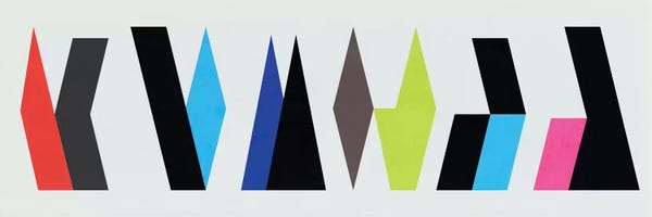 Large Minimalist Art - Canvas Prints: Modern Art- Six Chunk Logo by 5by5collective