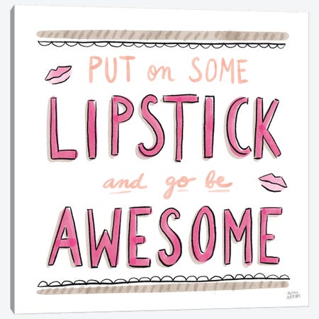 Awesome Lipstick Canvas Print #MAA27} by Melissa Averinos Canvas Print