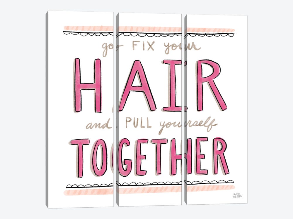 Fix Your Hair by Melissa Averinos 3-piece Canvas Art