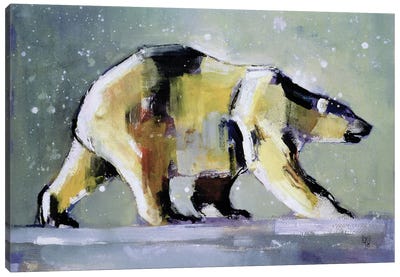 Ice Bear Canvas Art Print - Mark Adlington
