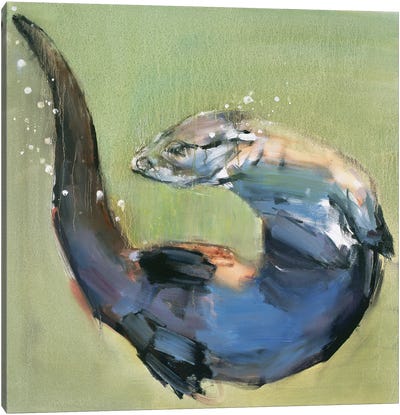 Otter Canvas Art Print - Mark Adlington