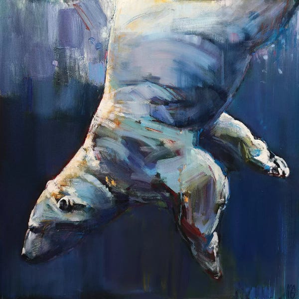 Polar Bears: Dark Waters, 2016 by Mark Adlington
