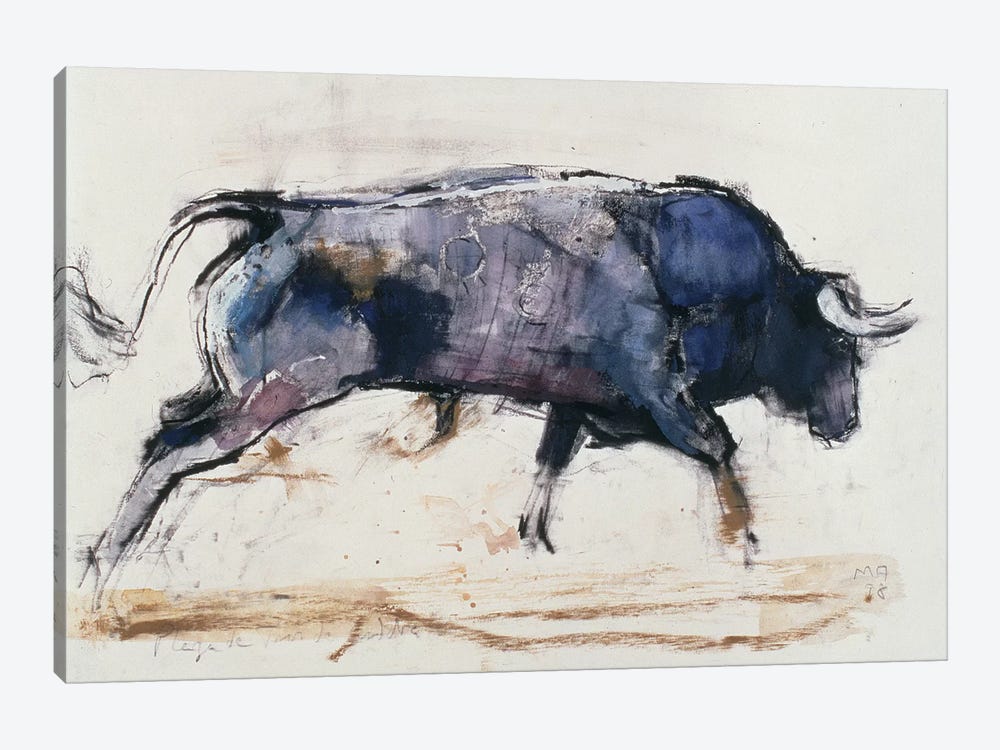 Charging Bull, 1998 by Mark Adlington 1-piece Canvas Art Print