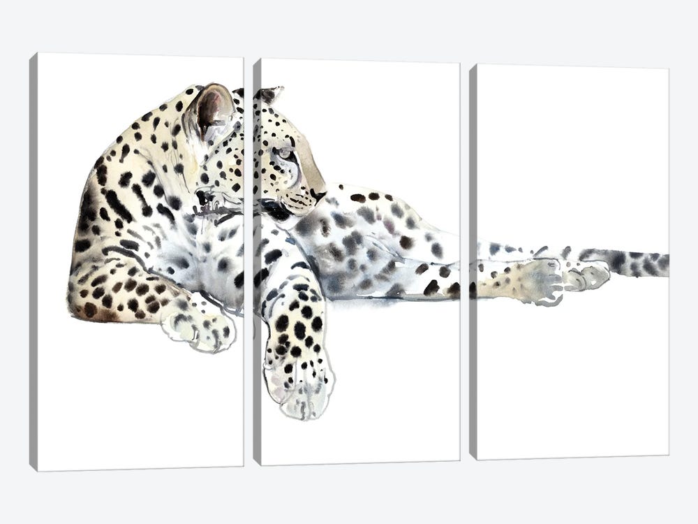 Long (Arabian Leopard), 2015 by Mark Adlington 3-piece Canvas Art