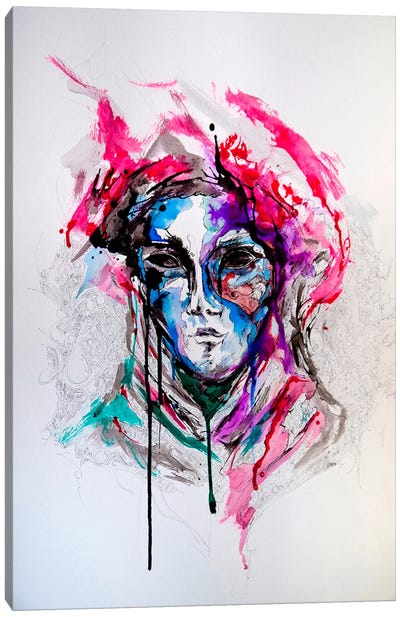 Masq Canvas Art Print - Colorful Contemporary