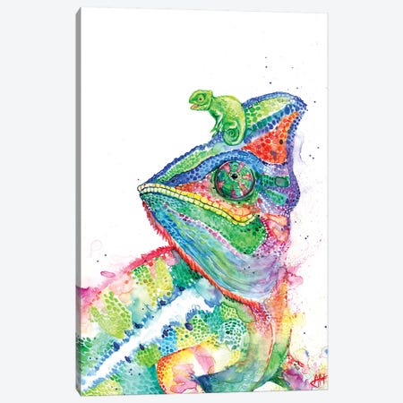 Clutcha' Chameleons Canvas Print #MAE130} by Marc Allante Canvas Print
