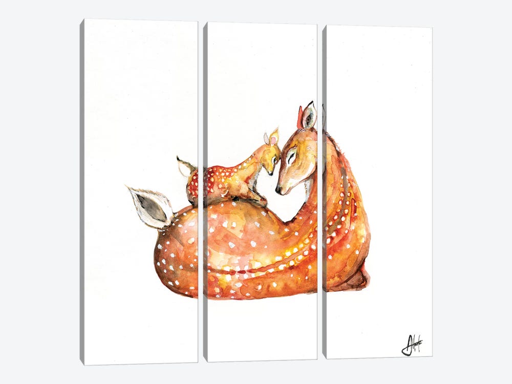 Doh a Deer 3-piece Canvas Art Print