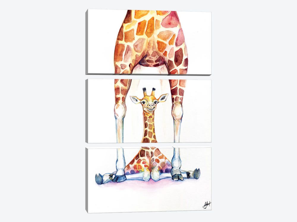 Gorgeous Giraffes by Marc Allante 3-piece Canvas Art