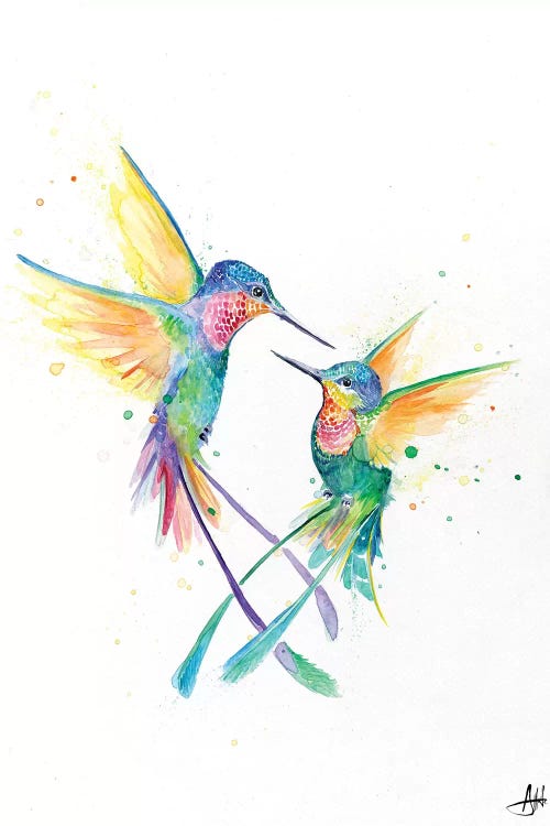 Happy Hummingbirds by Marc Allante wall art