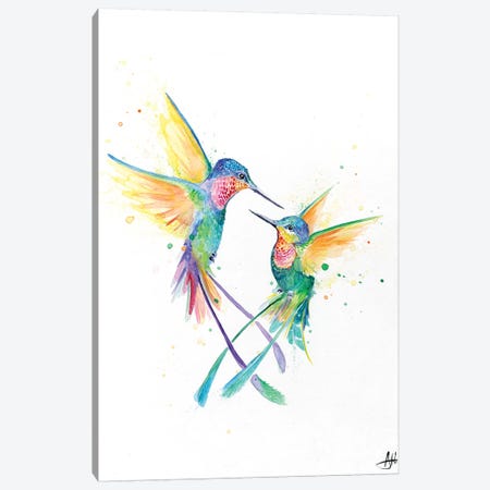 Happy Hummingbirds Canvas Print #MAE137} by Marc Allante Canvas Wall Art