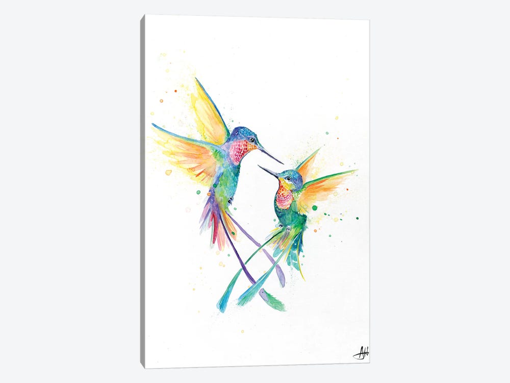 Happy Hummingbirds by Marc Allante 1-piece Canvas Art Print