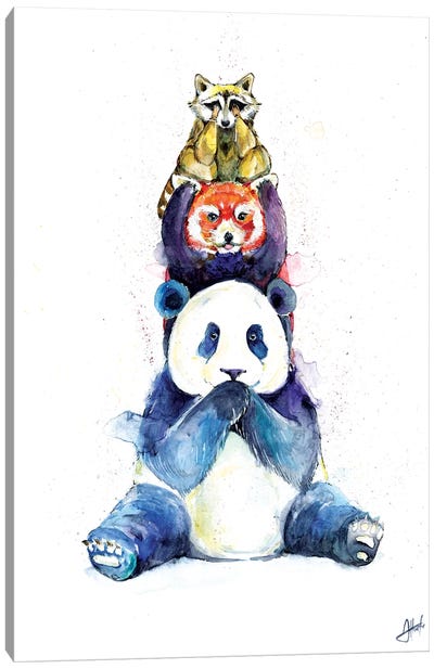 Pandamonium Canvas Art Print - Panda Art