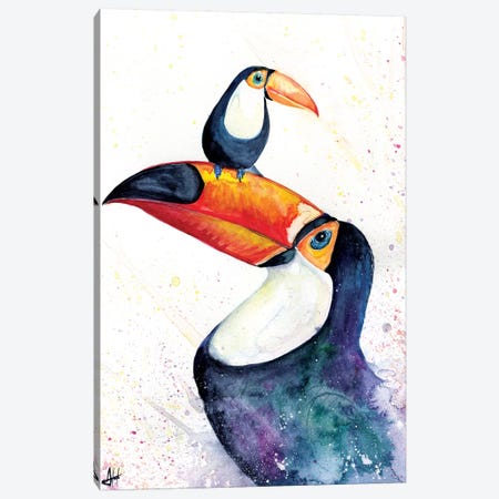 Toucan Play that Game Canvas Print #MAE149} by Marc Allante Canvas Art