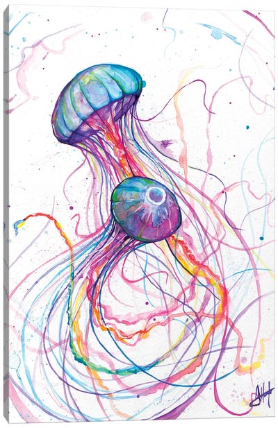 You So Jelly Canvas Art Print - Jellyfish Art