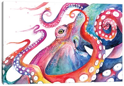 Augustus Canvas Art Print - Octopus Art