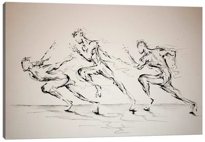Three Blind Mice Canvas Art Print - Track & Field Art