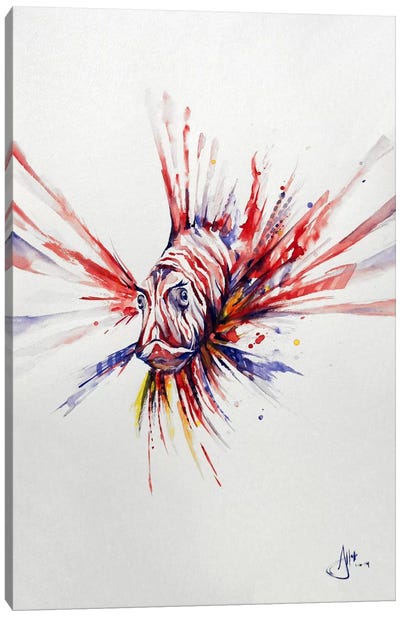 Pterois Canvas Art Print - Fish Art