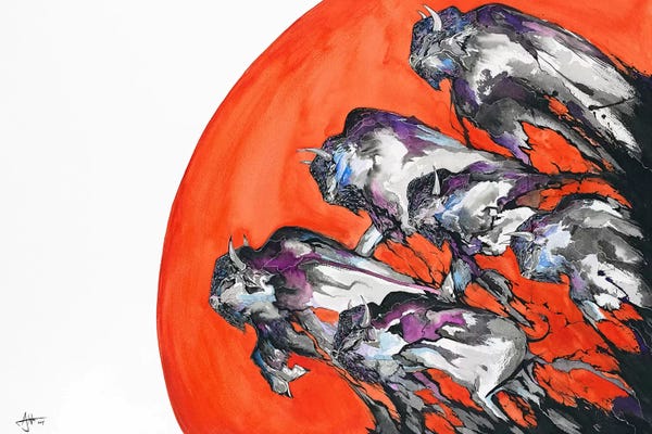 Bison & Buffaloes: Out of a Rising Sun by Marc Allante
