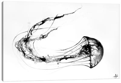 That's No Moon Canvas Art Print - Jellyfish Art