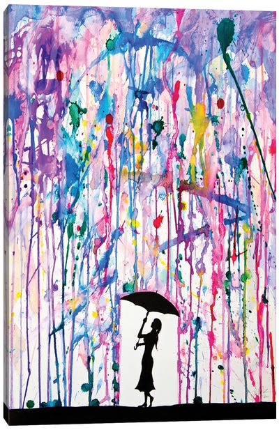 Deluge Canvas Art Print - Large Colorful Accents