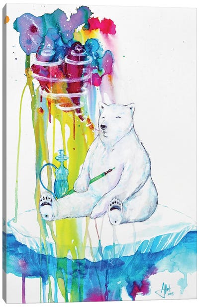 Mint Canvas Art Print - Polar Bear Art
