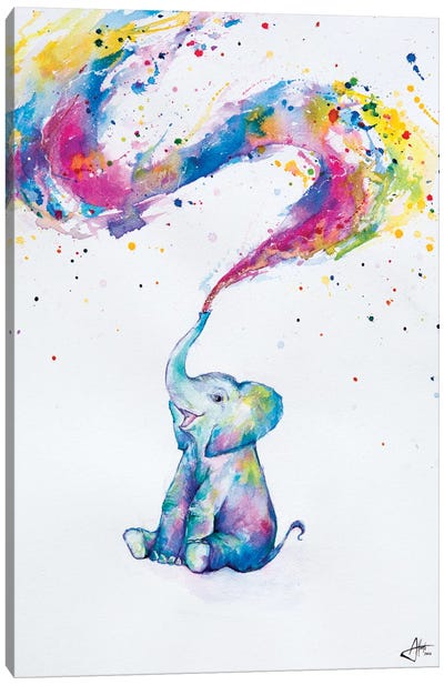 Spring Canvas Art Print - Elephant Art