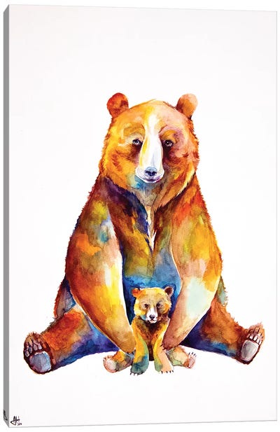 Bear Necessities Canvas Art Print - Home for the Holidays