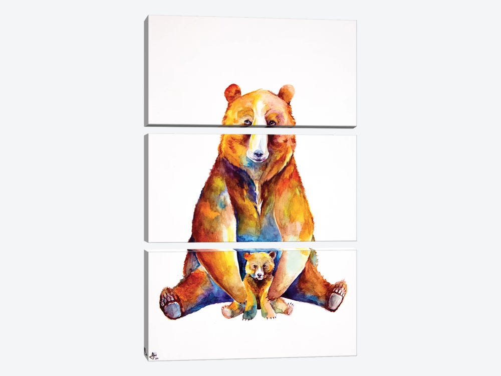 Bear Necessities by Marc Allante 3-piece Canvas Print