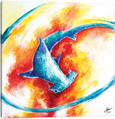 Ember Canvas Art Print - Shark Art