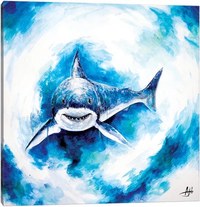 Signal 8 Canvas Art Print - Great White Sharks
