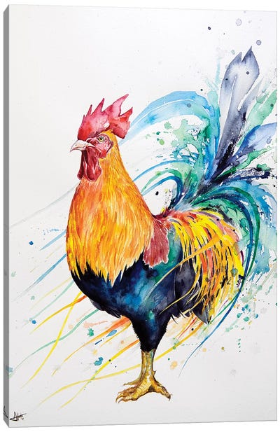 Pyre Canvas Art Print - Chicken & Rooster Art