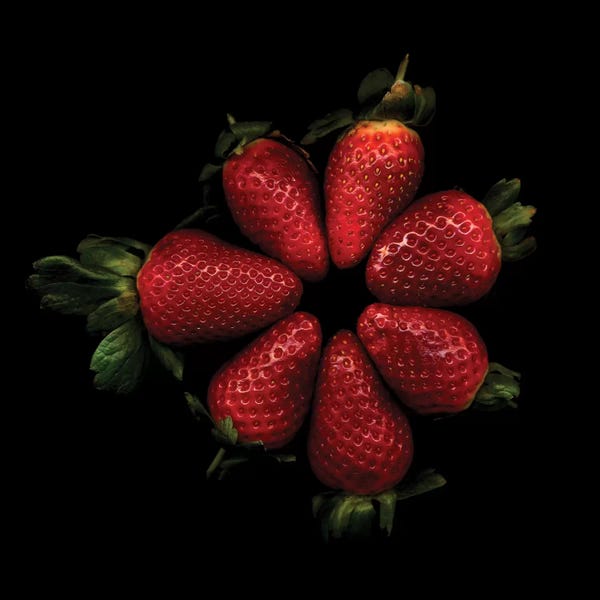 Still Life Photography: Shiny Strawberries by Magda Indigo