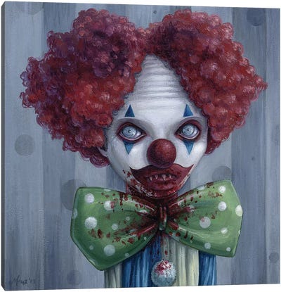 Pogo Canvas Art Print - Evil Clown Art