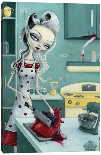 The Everyday Housewife Canvas Art Print - Pop Surrealism & Lowbrow Art