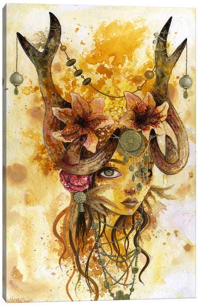 Autumn's Sun Canvas Art Print - Dead Kittie - The Art of Megan Majewski