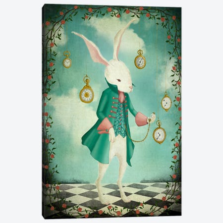 The White Rabbit Canvas Print #MAL12} by Majali Canvas Wall Art