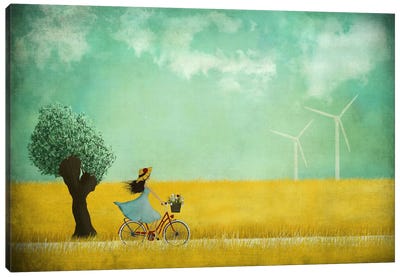 Bike Ride Canvas Art Print - Majali