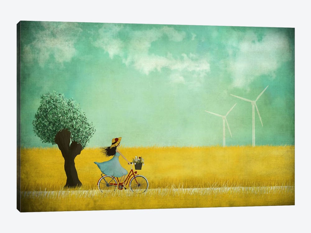 Bike Ride by Majali 1-piece Canvas Print