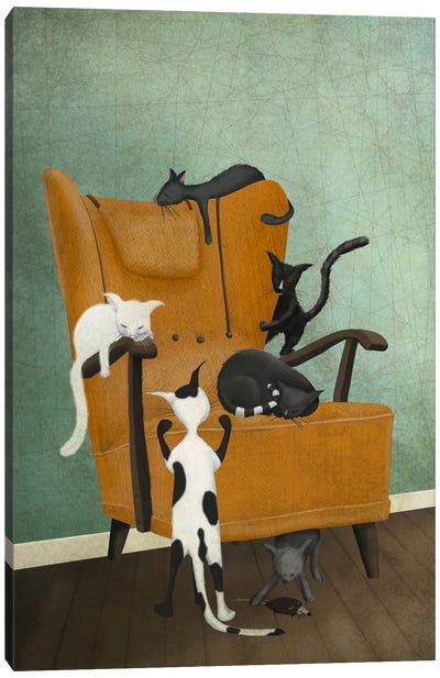 Cat Life Canvas Art Print - Majali