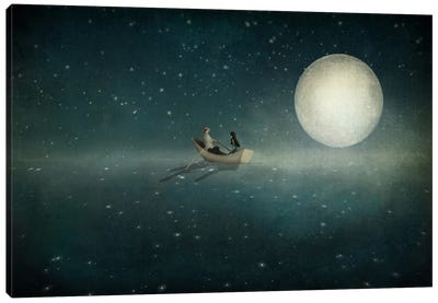 Moonlight Canvas Art Print - Night Sky Art