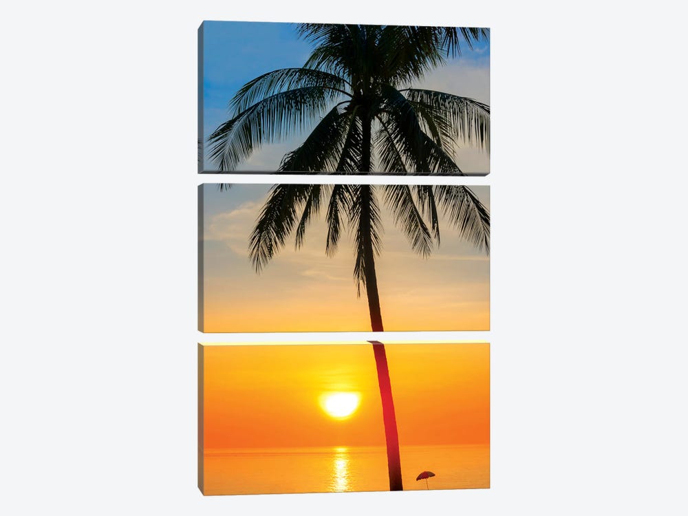 Thailand Sunset by Marco Carmassi 3-piece Canvas Print