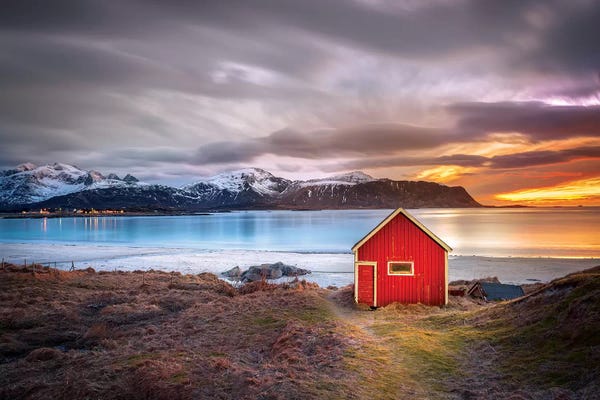 Marco Carmassi: Red Shack Rambergstranda Beach by Marco Carmassi