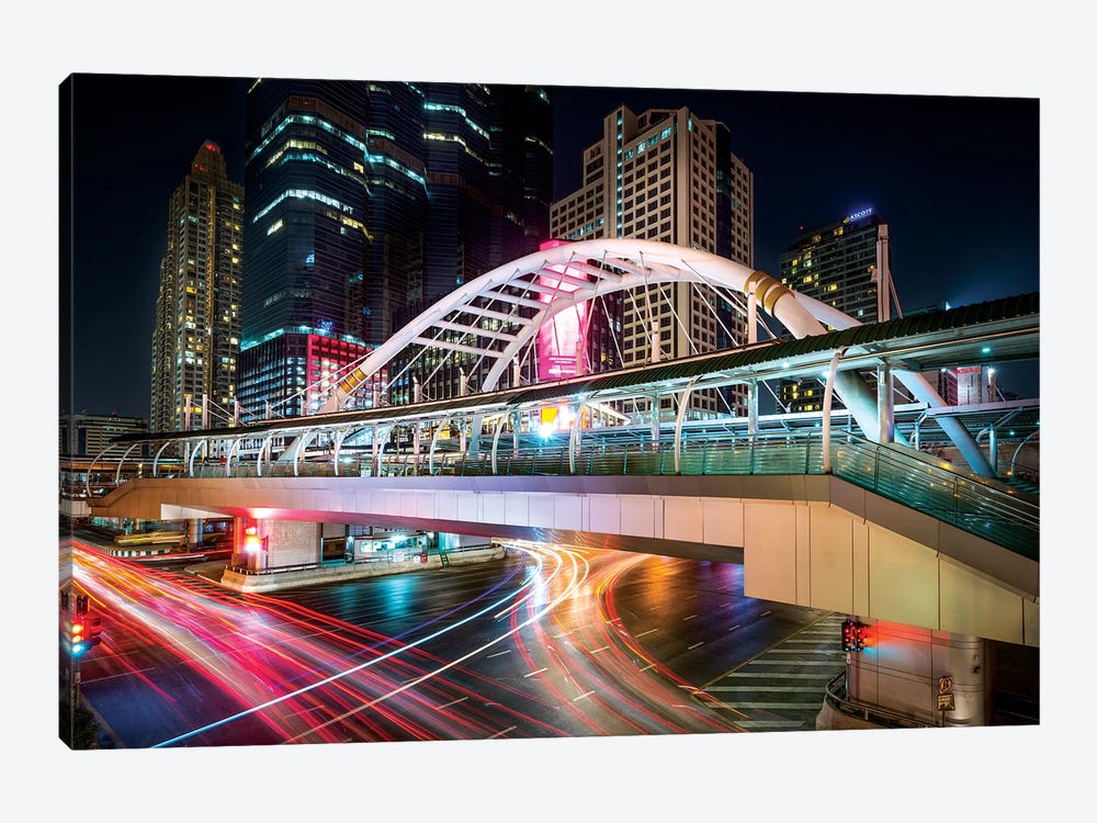 Bangkok Bridge by Marco Carmassi 1-piece Canvas Print